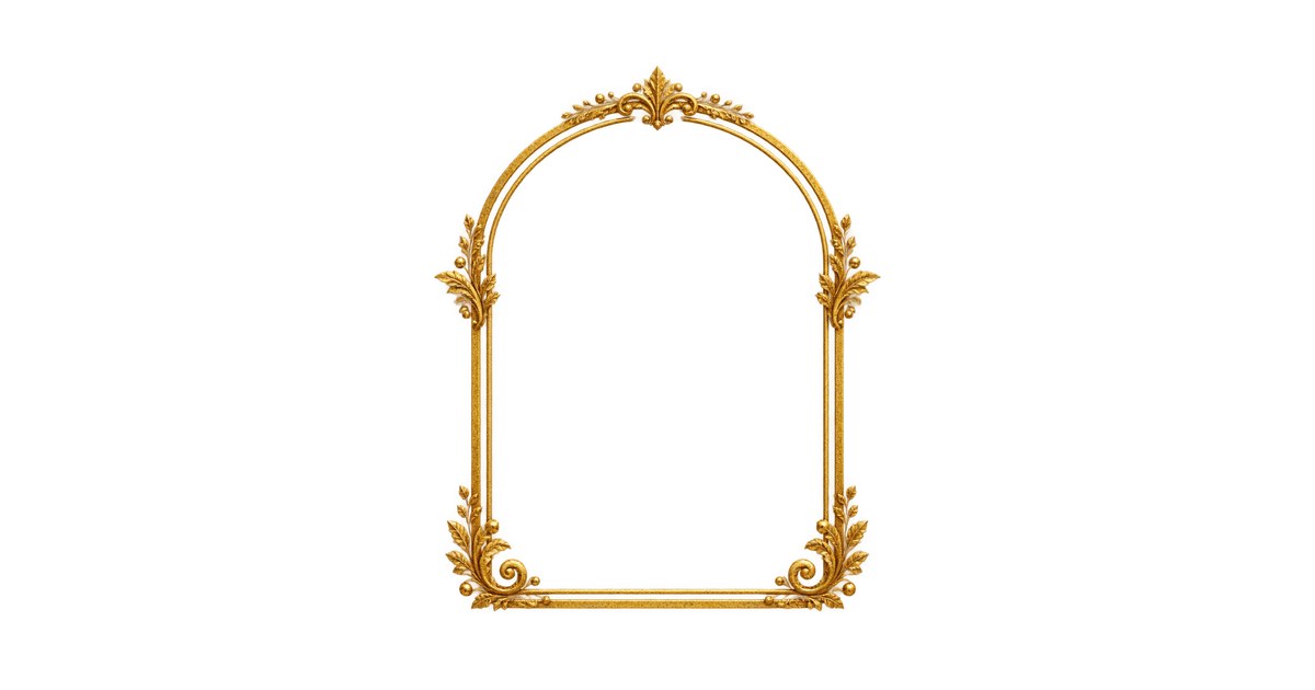 Gold Arched Frame (Decorative Border) Clipart — Free Transparent PNG ...