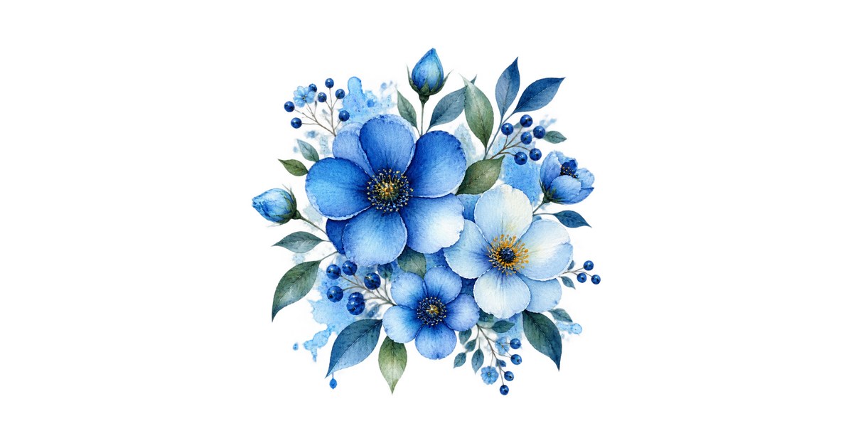 Blue Flower Bouquet Clipart — Free Transparent PNG | InfyPNG