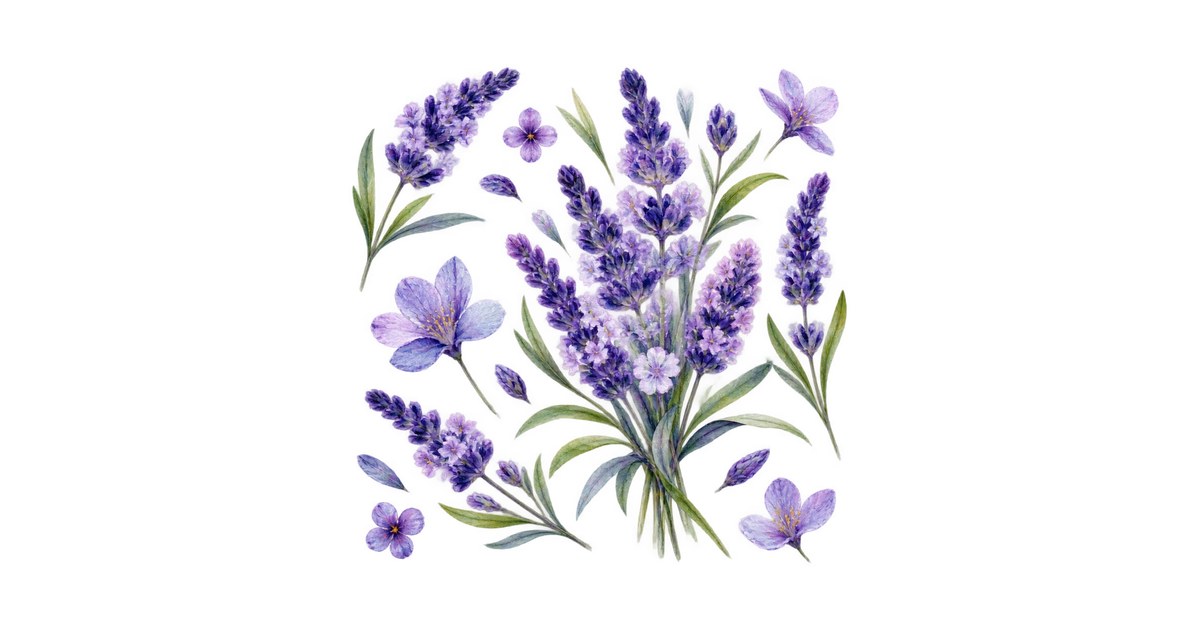 Lavender Bouquet (Botanical Sprig) Clipart — Free Transparent PNG | InfyPNG