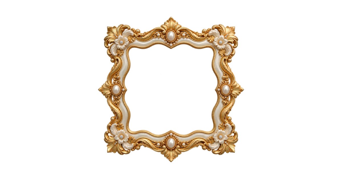 Ornate Gold Frame (Floral Border) Clipart — Free Transparent PNG | InfyPNG