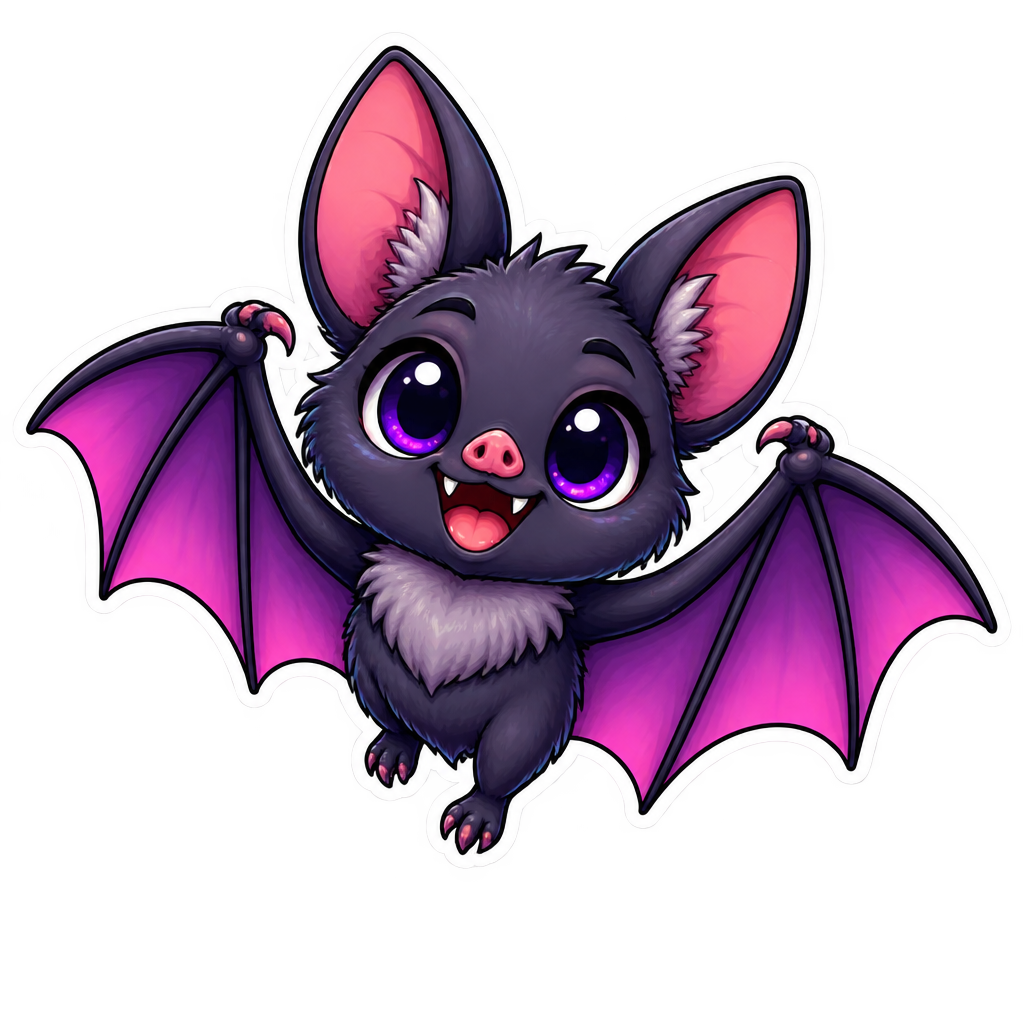 Cute Flying Bat (Nocturnal Animal) Clipart — Free Transparent PNG | InfyPNG