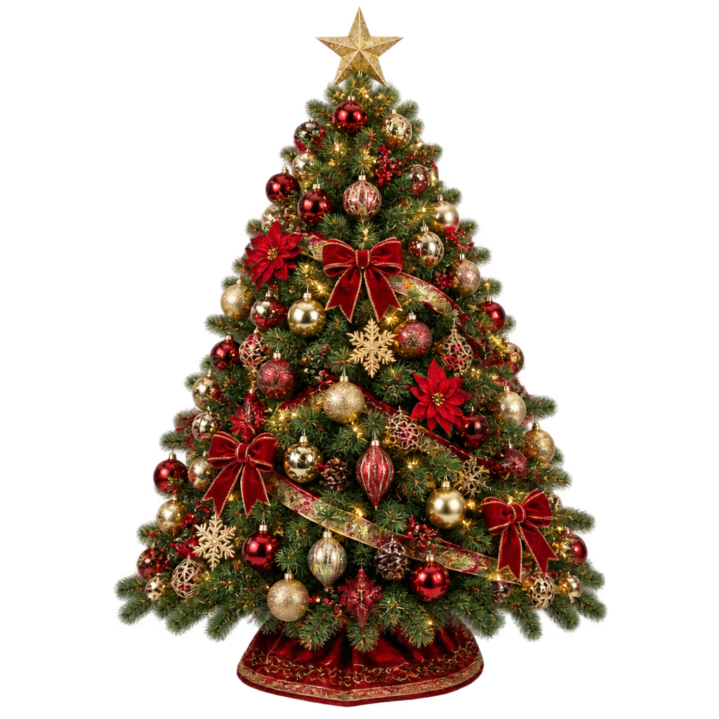 Christmas Garland Frame (Poinsettia Border) Clipart — Free Transparent ...
