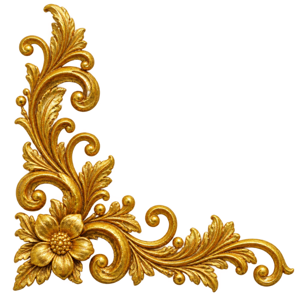Gold Corner Flourish Clipart — Free Transparent PNG | InfyPNG