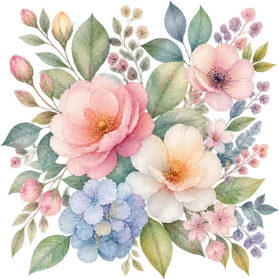 Blue Flower Bouquet Clipart — Free Transparent PNG | InfyPNG