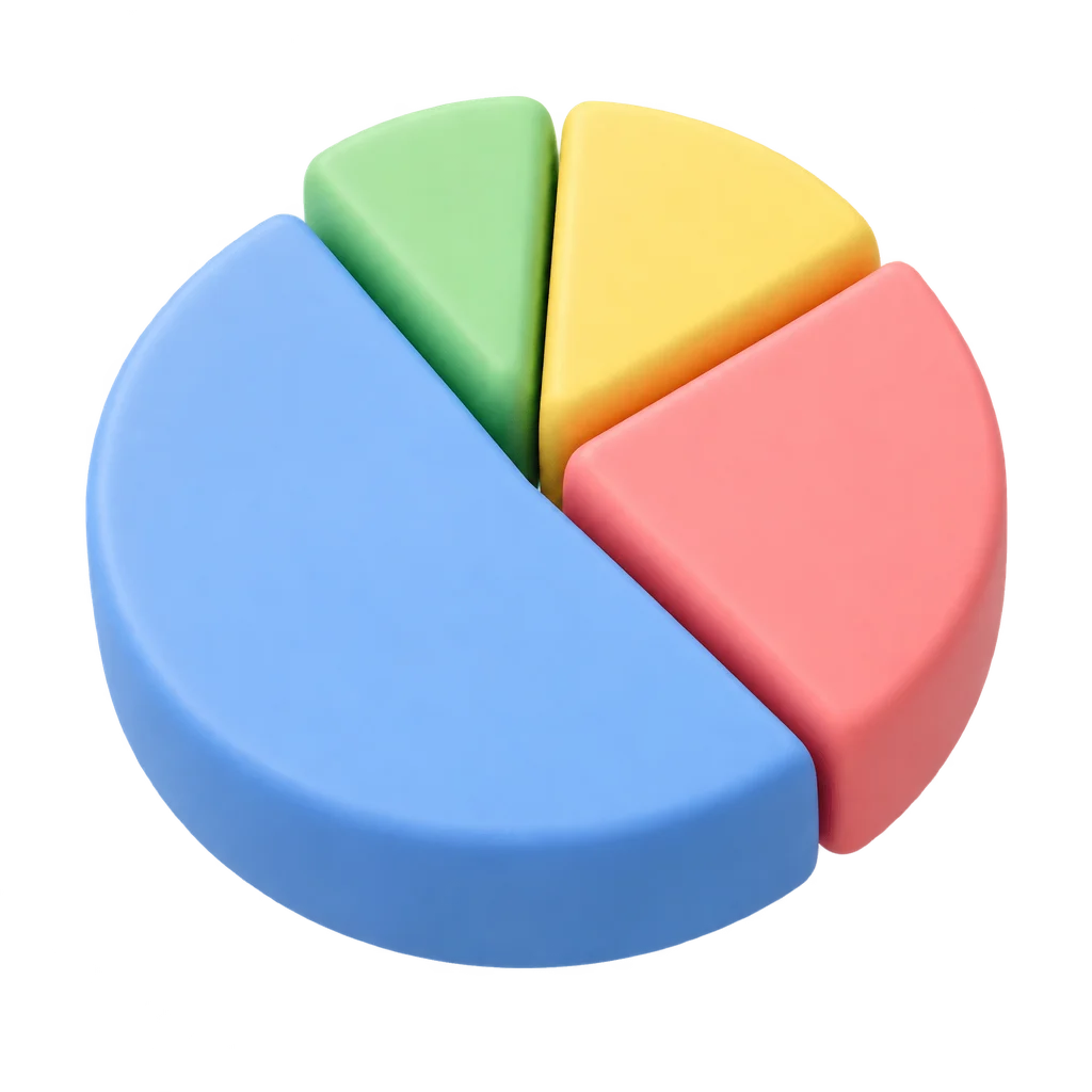 3D Pie Chart (Data Visualization) Clipart — Free Transparent PNG | InfyPNG