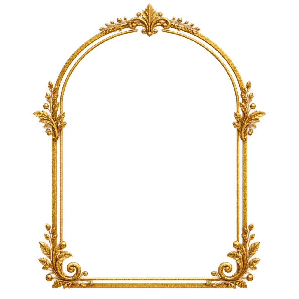 Gold Arched Frame (Decorative Border) Clipart — Free Transparent PNG ...