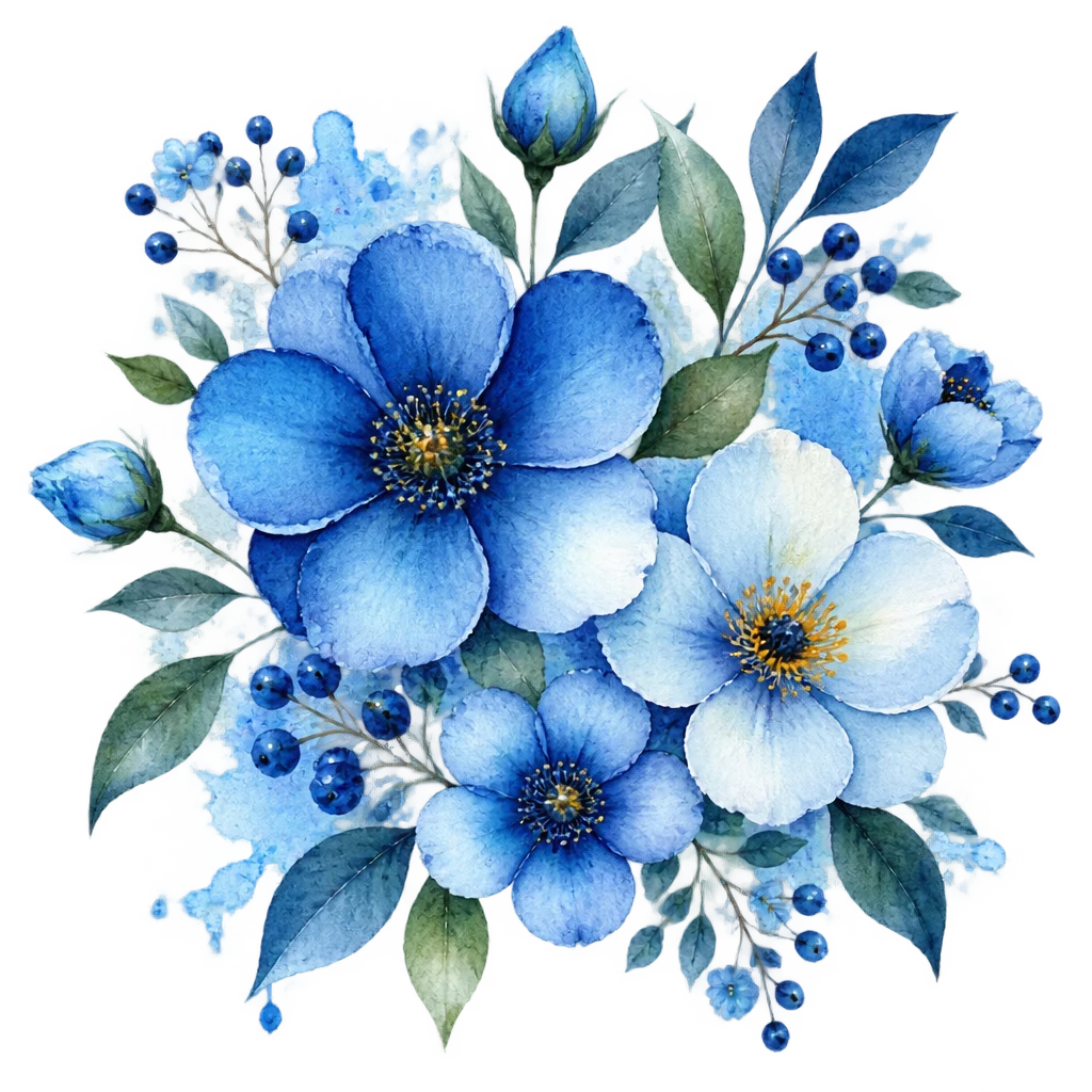 Blue Flower Bouquet Clipart — Free Transparent PNG | InfyPNG