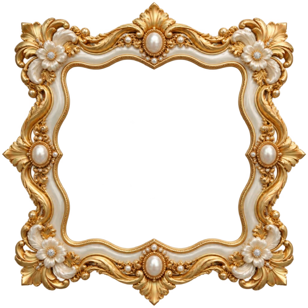 Ornate Gold Frame (Floral Border) Clipart — Free Transparent PNG | InfyPNG